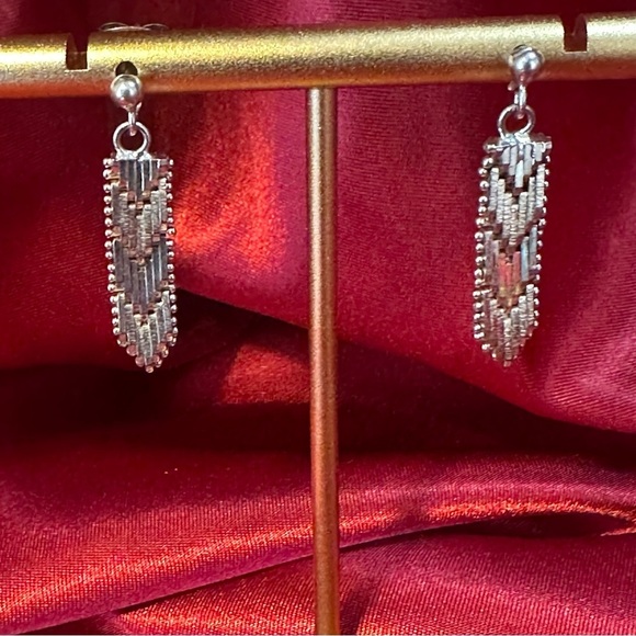 Jewelry - Silver Plated Medal Riccio Earrings - Vintage